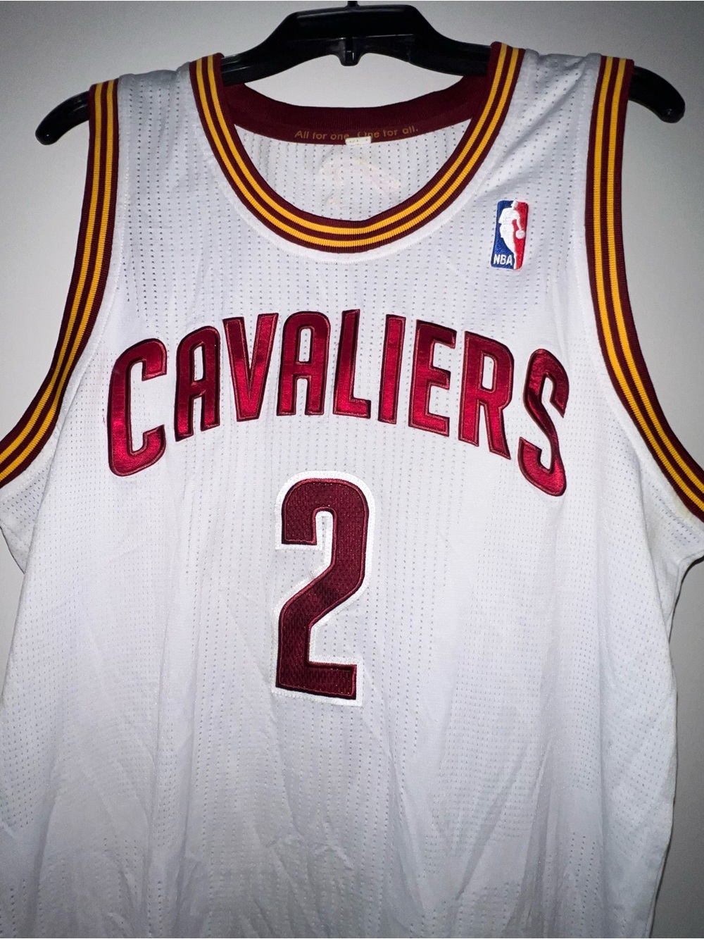 Authentic men's kyrie irving Cavaliers #2 White Basketball Jersey XL - Picture 2 of 6